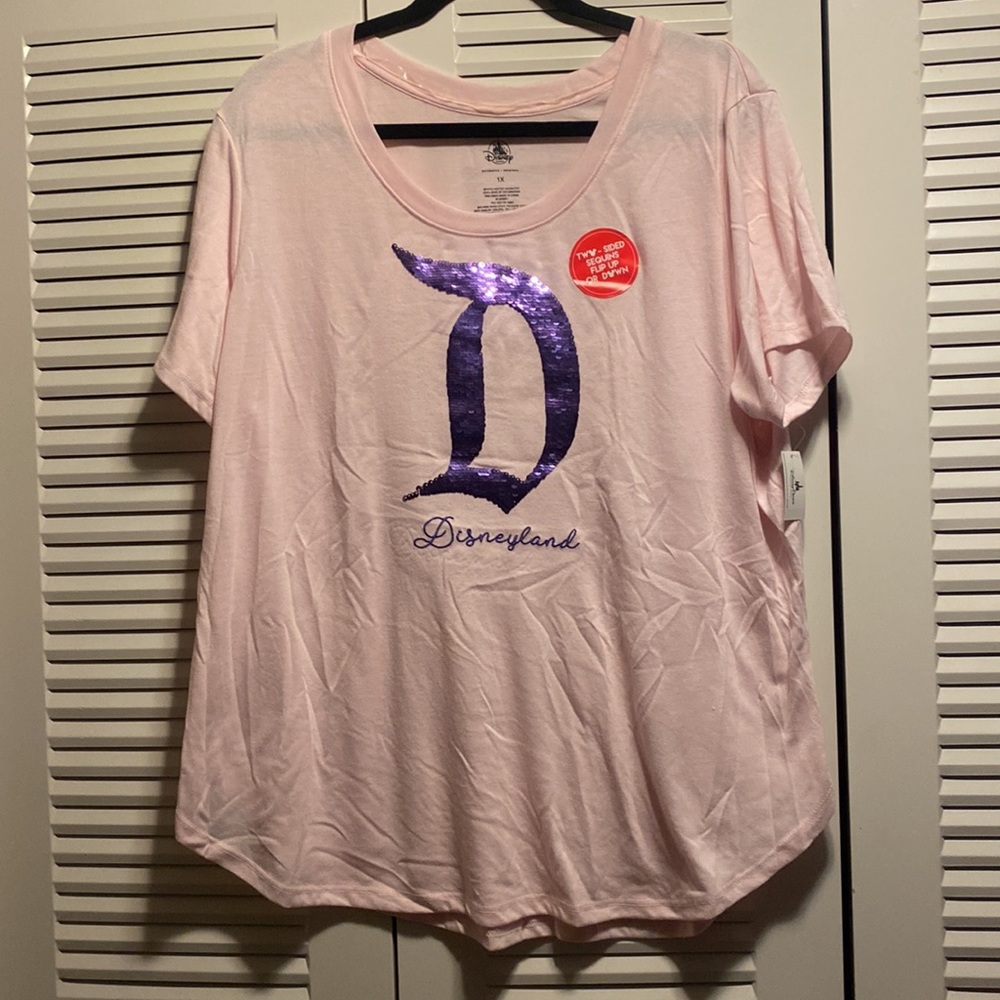 Disney Reversible Purple and Rose gold Sequins Top NWT